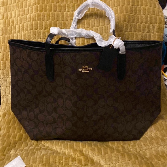 Coach brown and black signature tote - Picture 7 of 7
